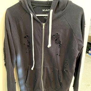 Katie j NYC Reggie distressed hoodie
